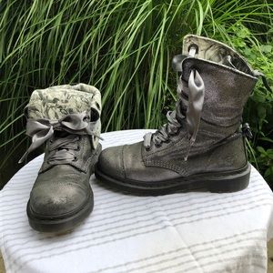 Dr. Martens Aimilie Pewter Metallic Boots